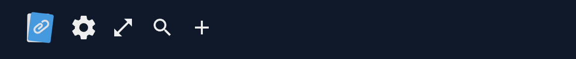 The extension popup with the settings icon highlighted in the top-left corner