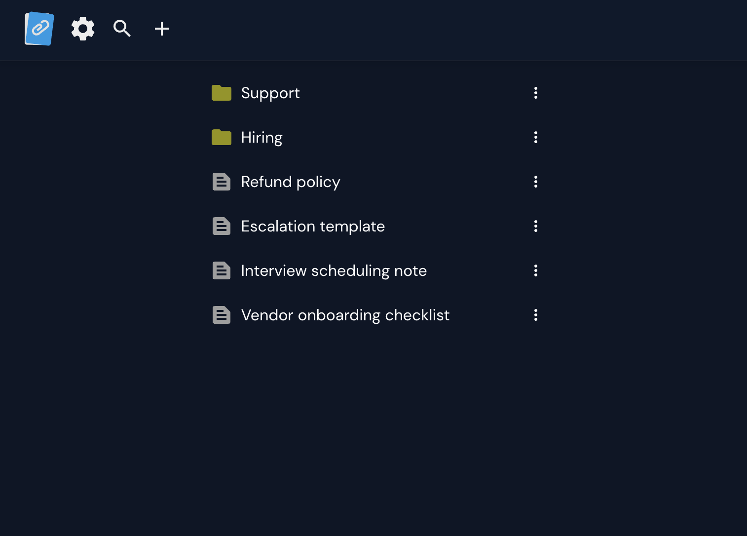 Permanent Clipboard extension popup — dark theme